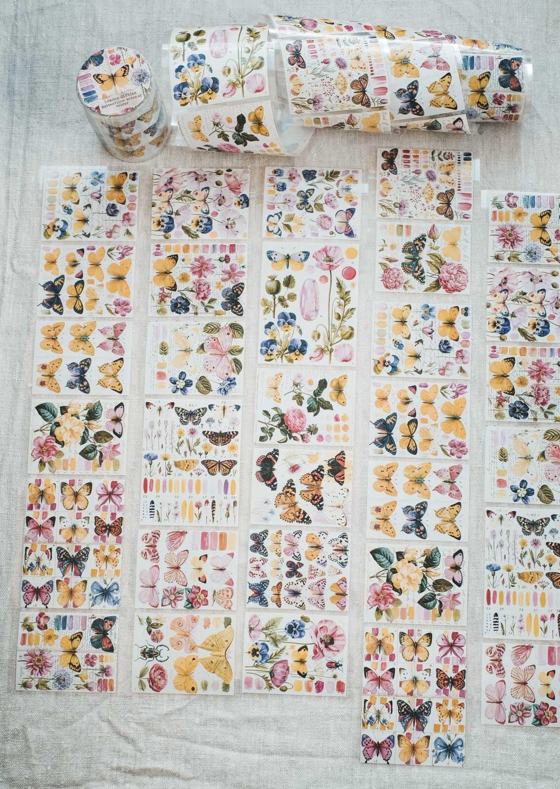Butterflies: Notes of Colour 8cm Wide Kiss Cut Ink PET Tape — image 2