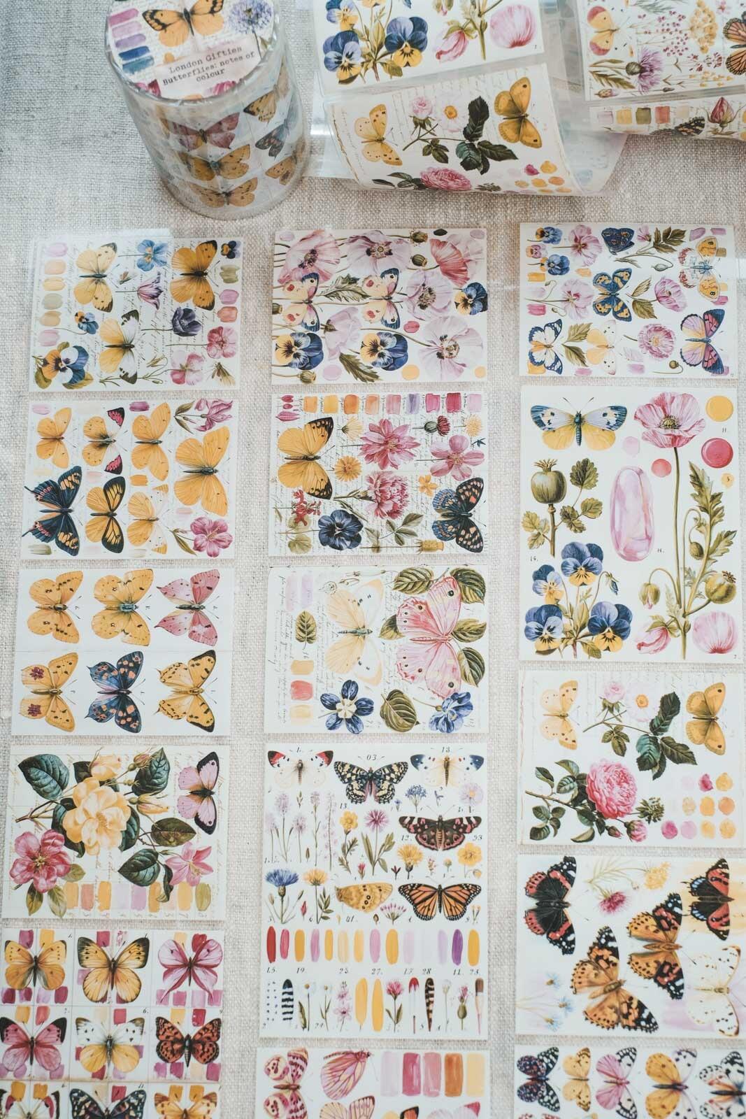 Butterflies: Notes of Colour 8cm Wide Kiss Cut Ink PET Tape — image 3