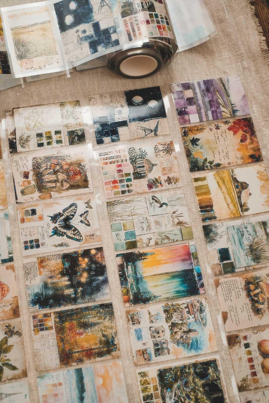 Mixed Media Travel Journal Pages 8cm Wide Holographic Kiss-Cut 3D Gloss PET Tape — image 4