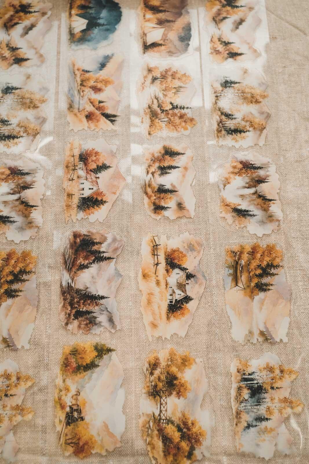 Dreamy Autumn Landscapes 6cm Wide Kiss Cut Ink PET Tape — image 5