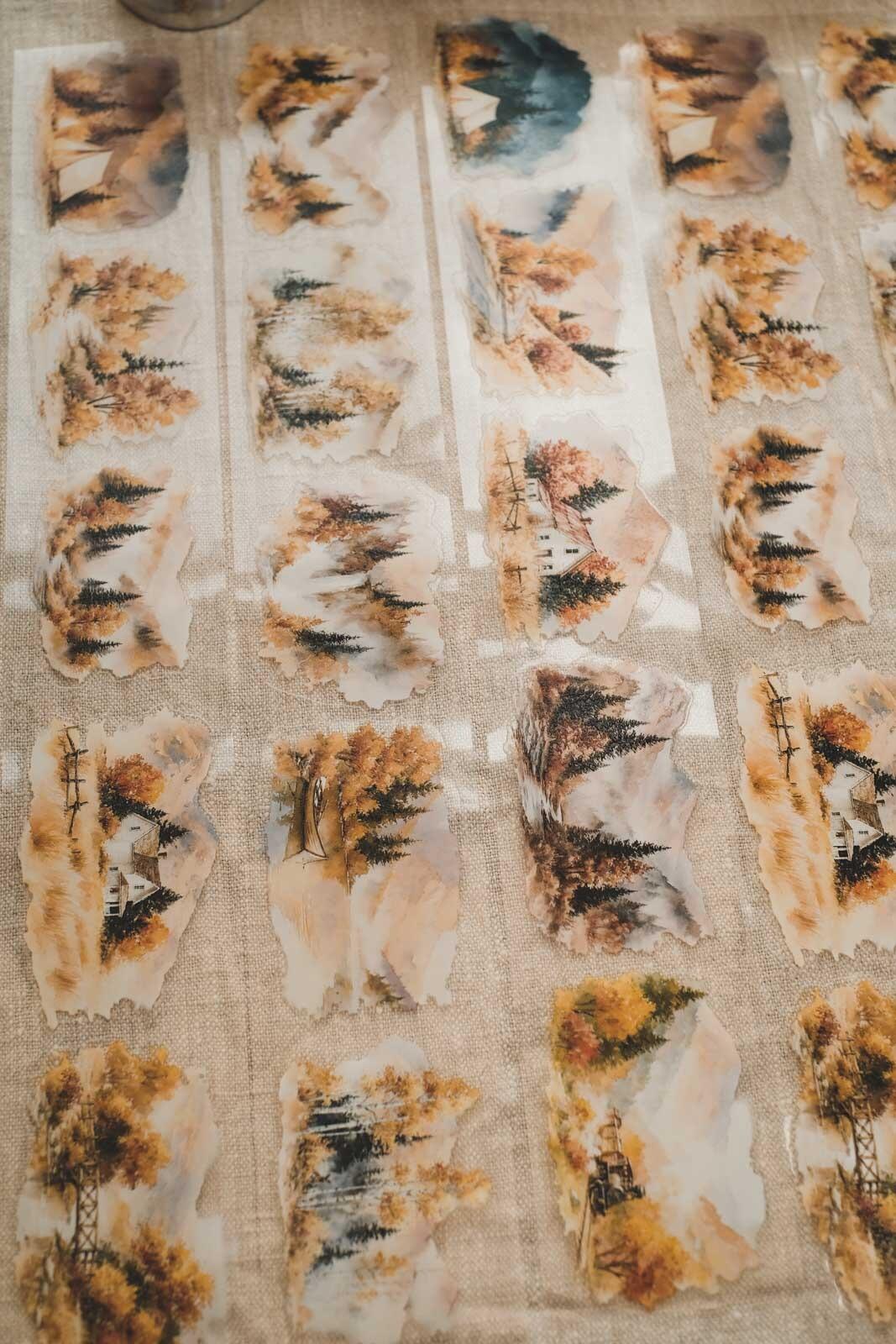 Dreamy Autumn Landscapes 6cm Wide Kiss Cut Ink PET Tape — image 6