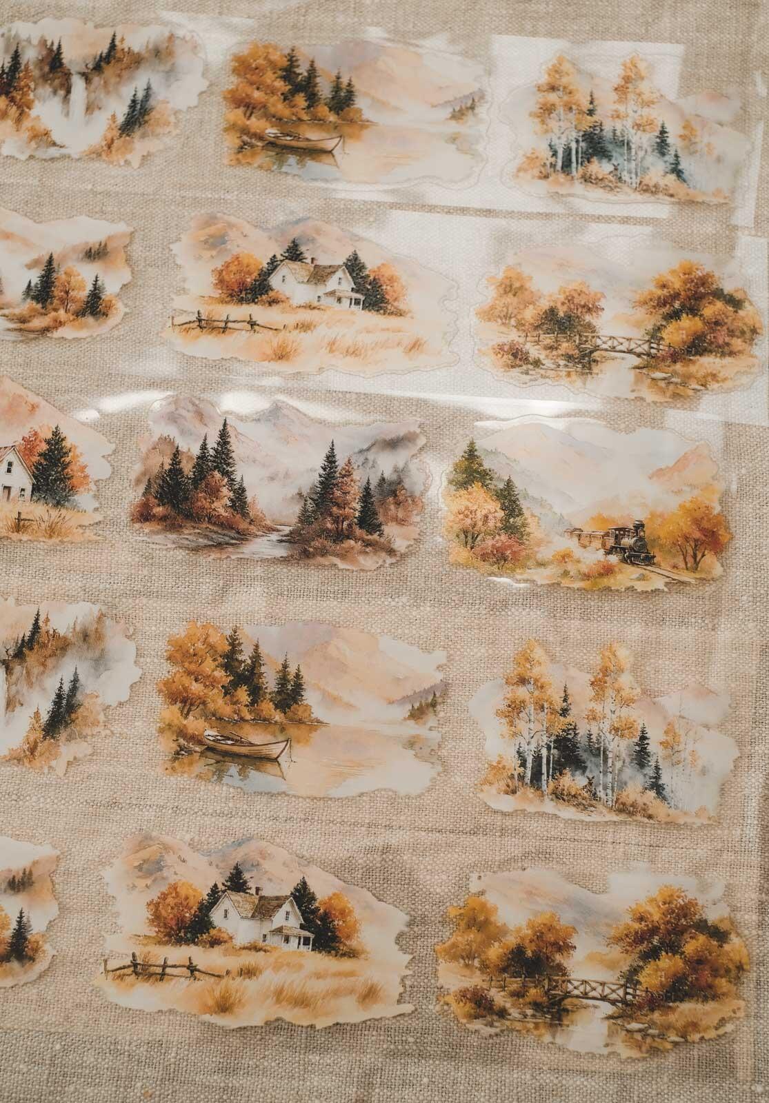 Dreamy Autumn Landscapes 6cm Wide Kiss Cut Ink PET Tape — image 9