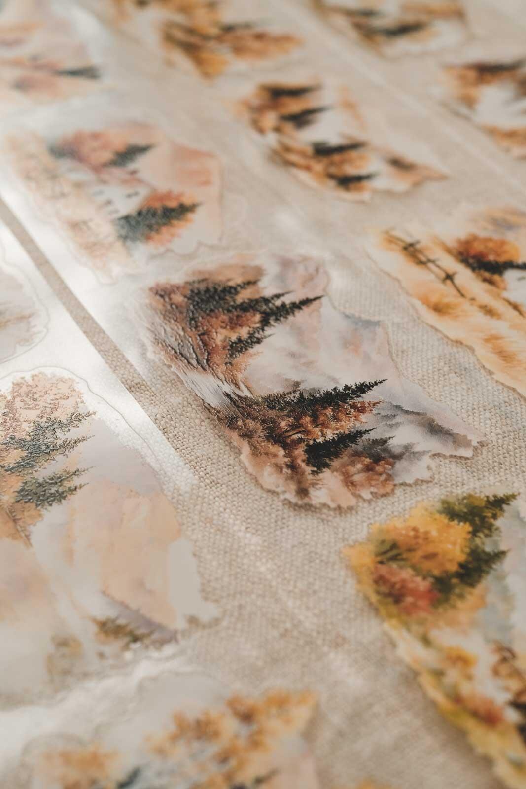 Dreamy Autumn Landscapes 6cm Wide Kiss Cut Ink PET Tape — image 10