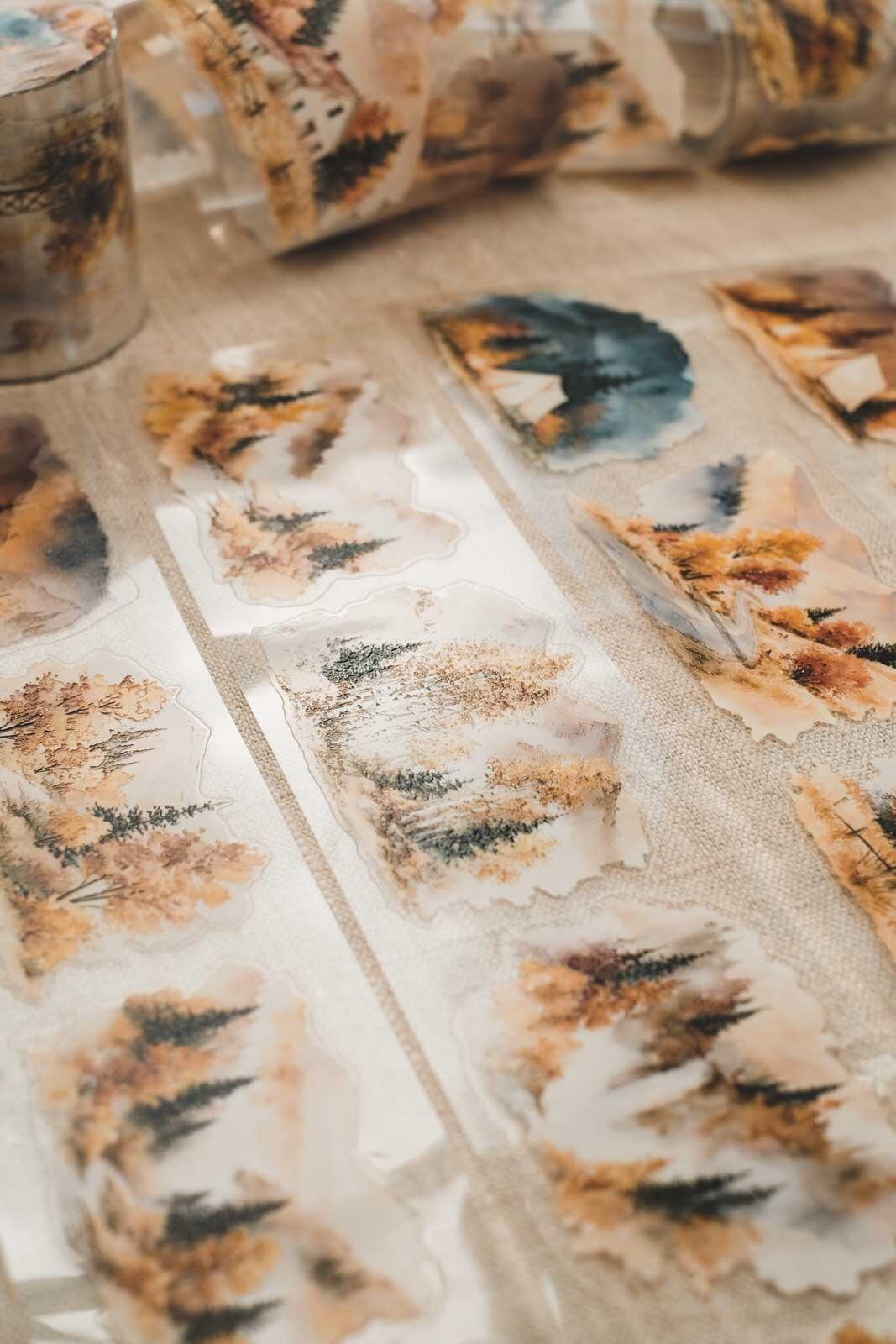 Dreamy Autumn Landscapes 6cm Wide Kiss Cut Ink PET Tape — image 11