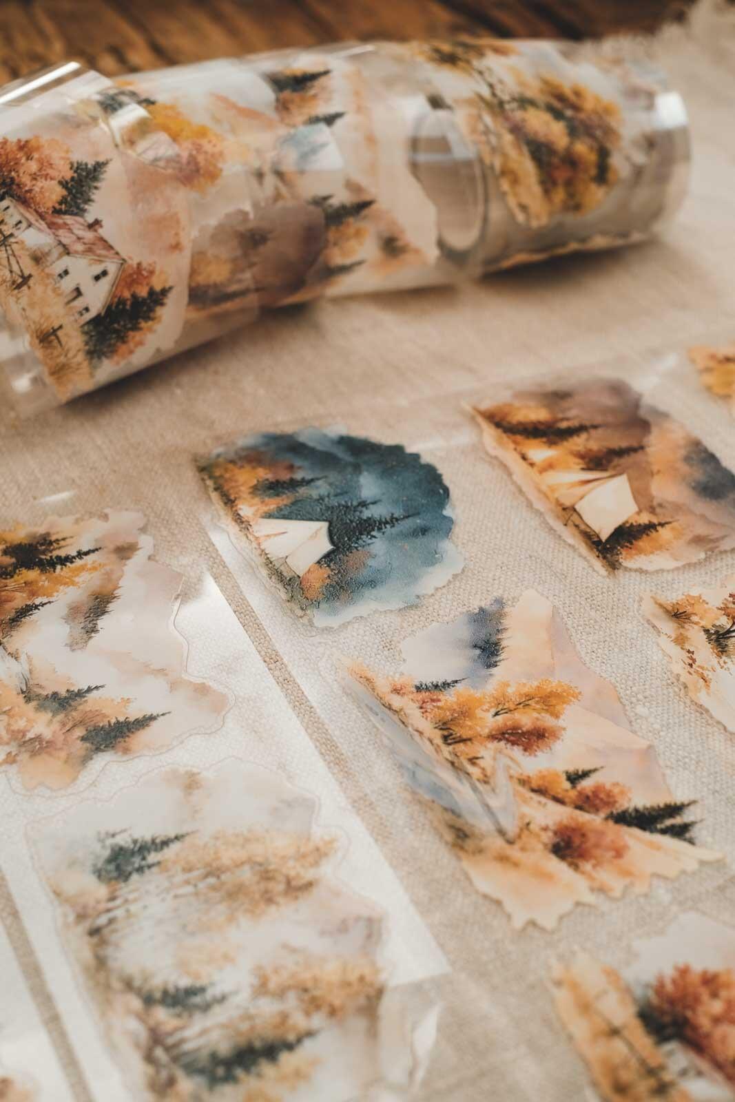 Dreamy Autumn Landscapes 6cm Wide Kiss Cut Ink PET Tape — image 12
