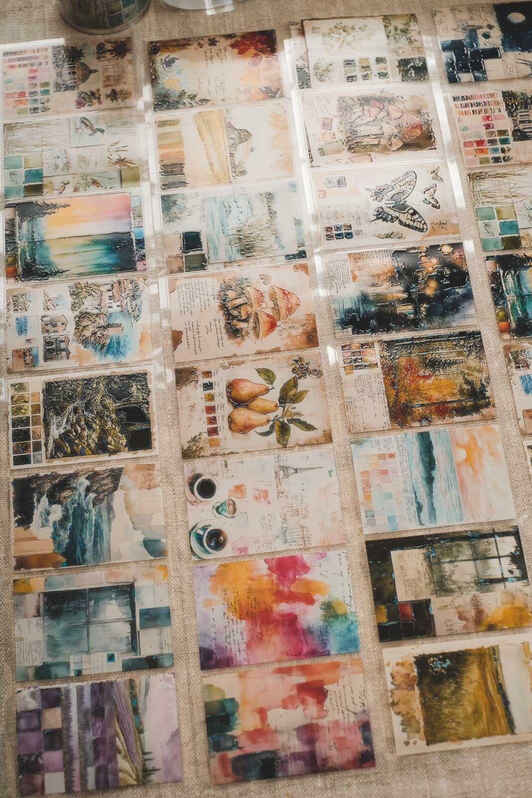 Mixed Media Travel Journal Pages 8cm Wide Holographic Kiss-Cut 3D Gloss PET Tape — image 6