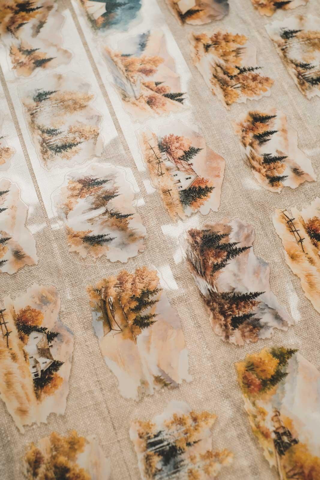 Dreamy Autumn Landscapes 6cm Wide Kiss Cut Ink PET Tape — image 14