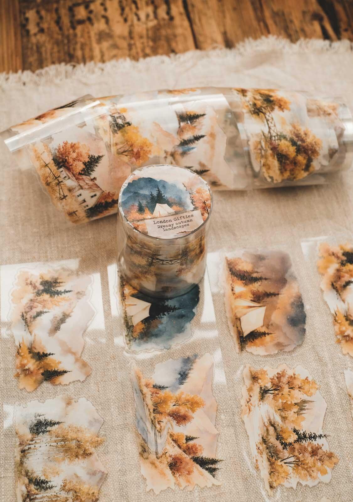 Dreamy Autumn Landscapes 6cm Wide Kiss Cut Ink PET Tape — image 17