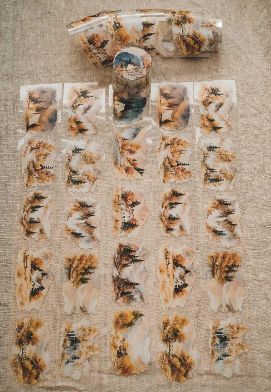 Dreamy Autumn Landscapes 6cm Wide Kiss Cut Ink PET Tape — image 18