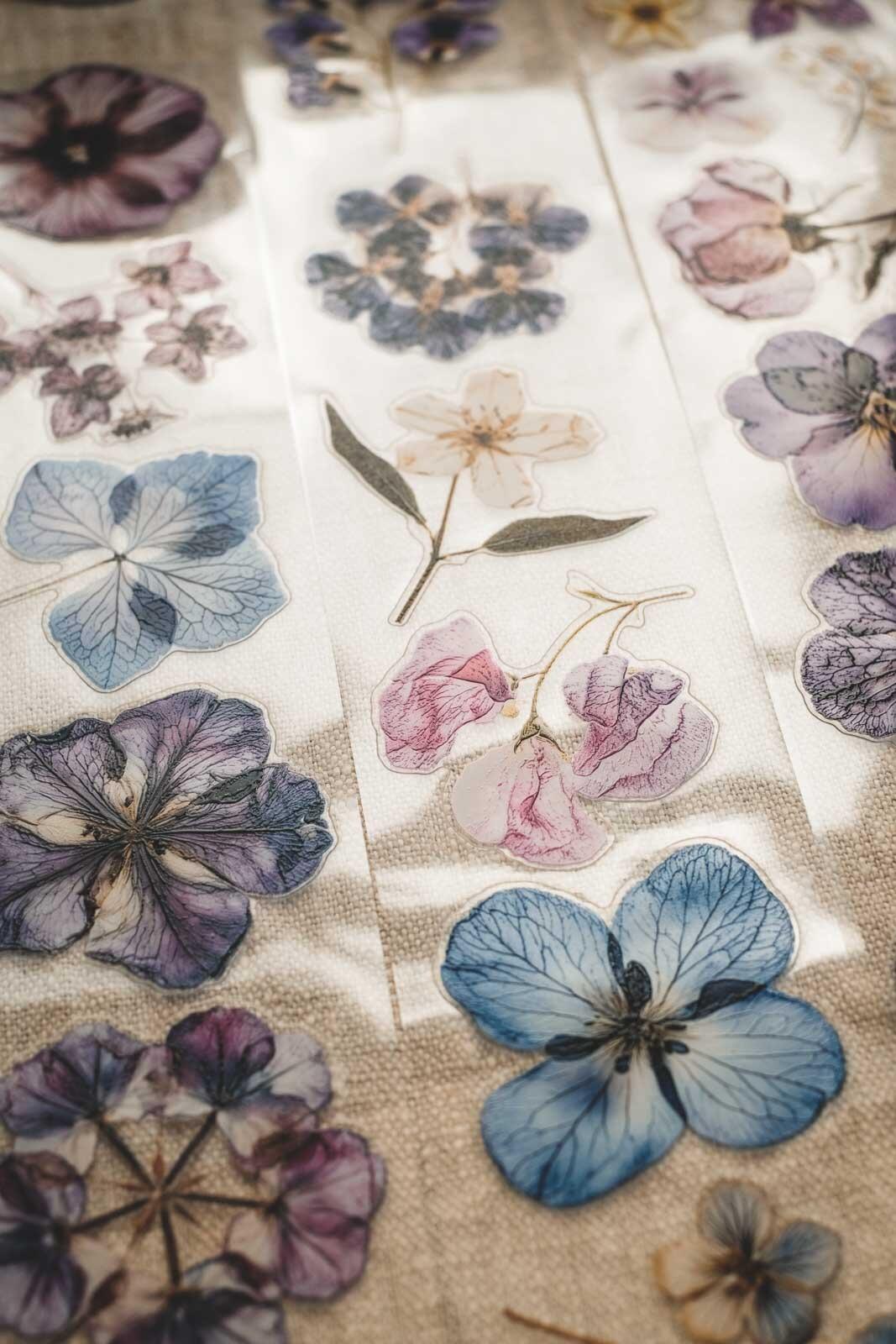 English Pressed Florals 6cm Wide Kiss Cut Ink PET Tape — image 7