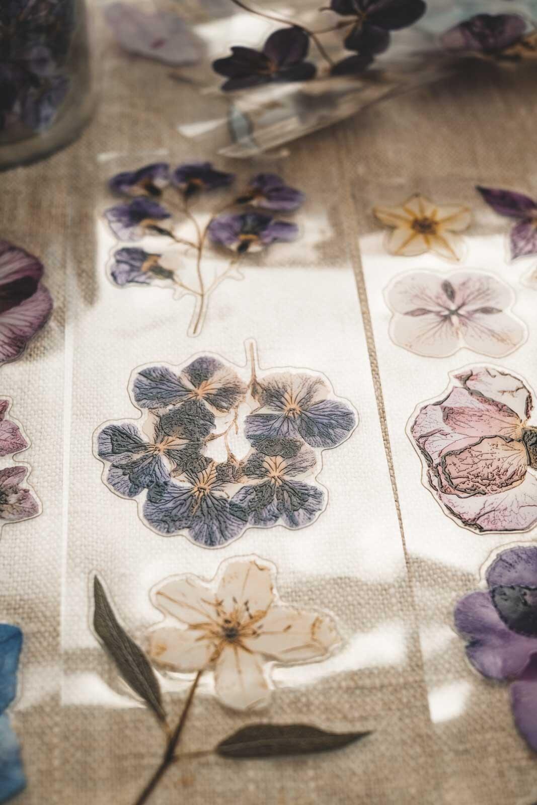 English Pressed Florals 6cm Wide Kiss Cut Ink PET Tape — image 11