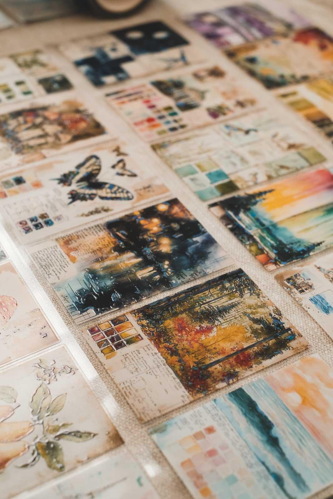 Mixed Media Travel Journal Pages 8cm Wide Holographic Kiss-Cut 3D Gloss PET Tape — image 11