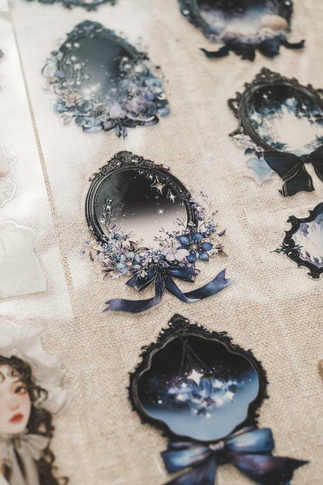 Black Mirrors & Beige Bonnets 6cm Wide Kiss Cut Ink PET Tape — image 12