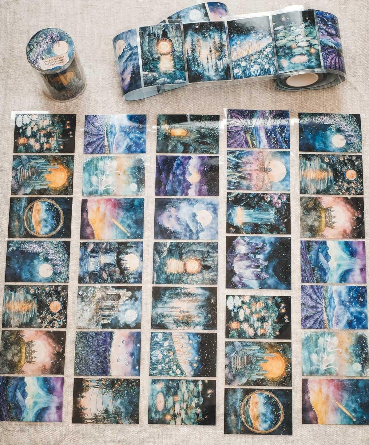 Magical Moonlit Forest Tales 8cm Wide Holographic Kiss-Cut 3D Gloss PET Tape — image 13