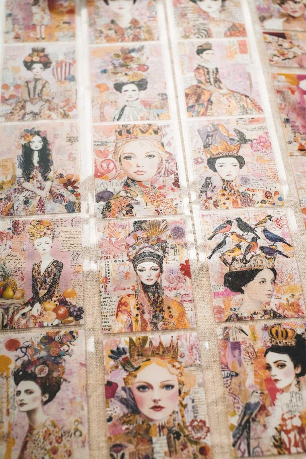 Colourful Ladies Collages 6cm Wide Kiss Cut Ink PET Tape — image 6