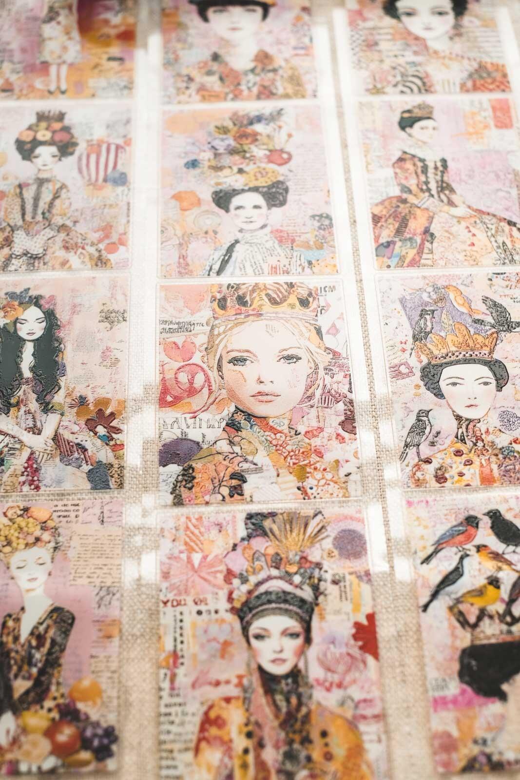 Colourful Ladies Collages 6cm Wide Kiss Cut Ink PET Tape — image 7