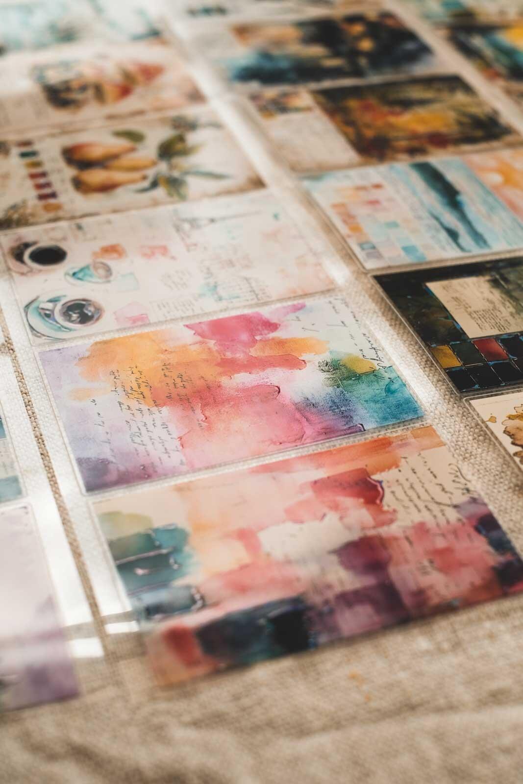 Mixed Media Travel Journal Pages 8cm Wide Holographic Kiss-Cut 3D Gloss PET Tape — image 13