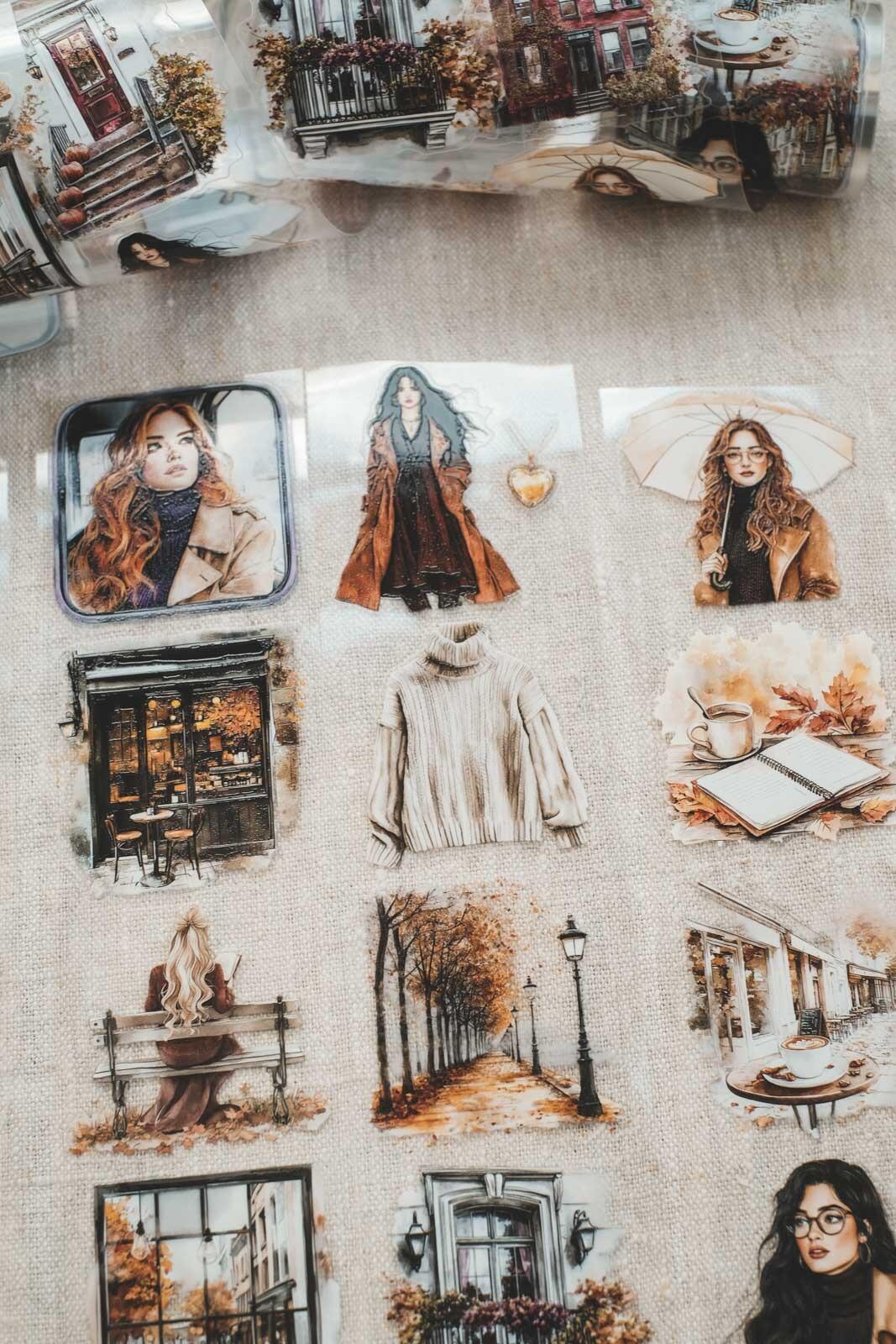 Moody Urban Autumn Vibes 6cm Wide Kiss Cut Ink PET Tape — image 5