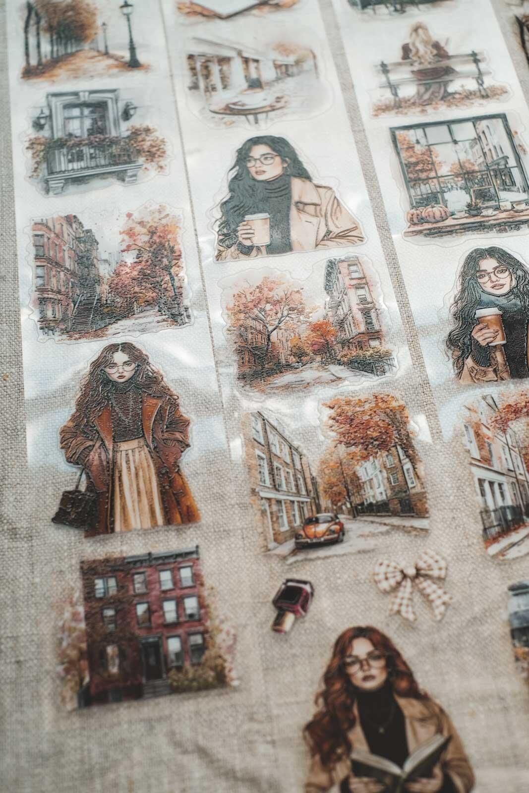 Moody Urban Autumn Vibes 6cm Wide Kiss Cut Ink PET Tape — image 7