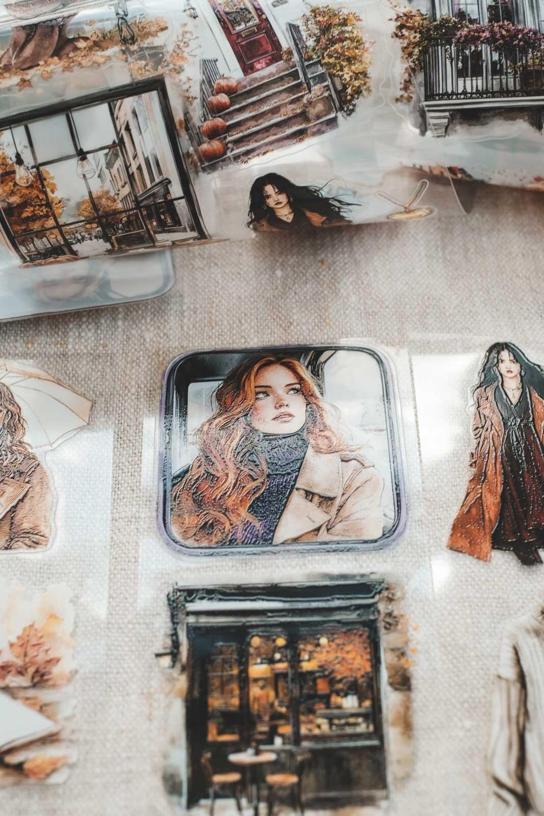Moody Urban Autumn Vibes 6cm Wide Kiss Cut Ink PET Tape — image 10