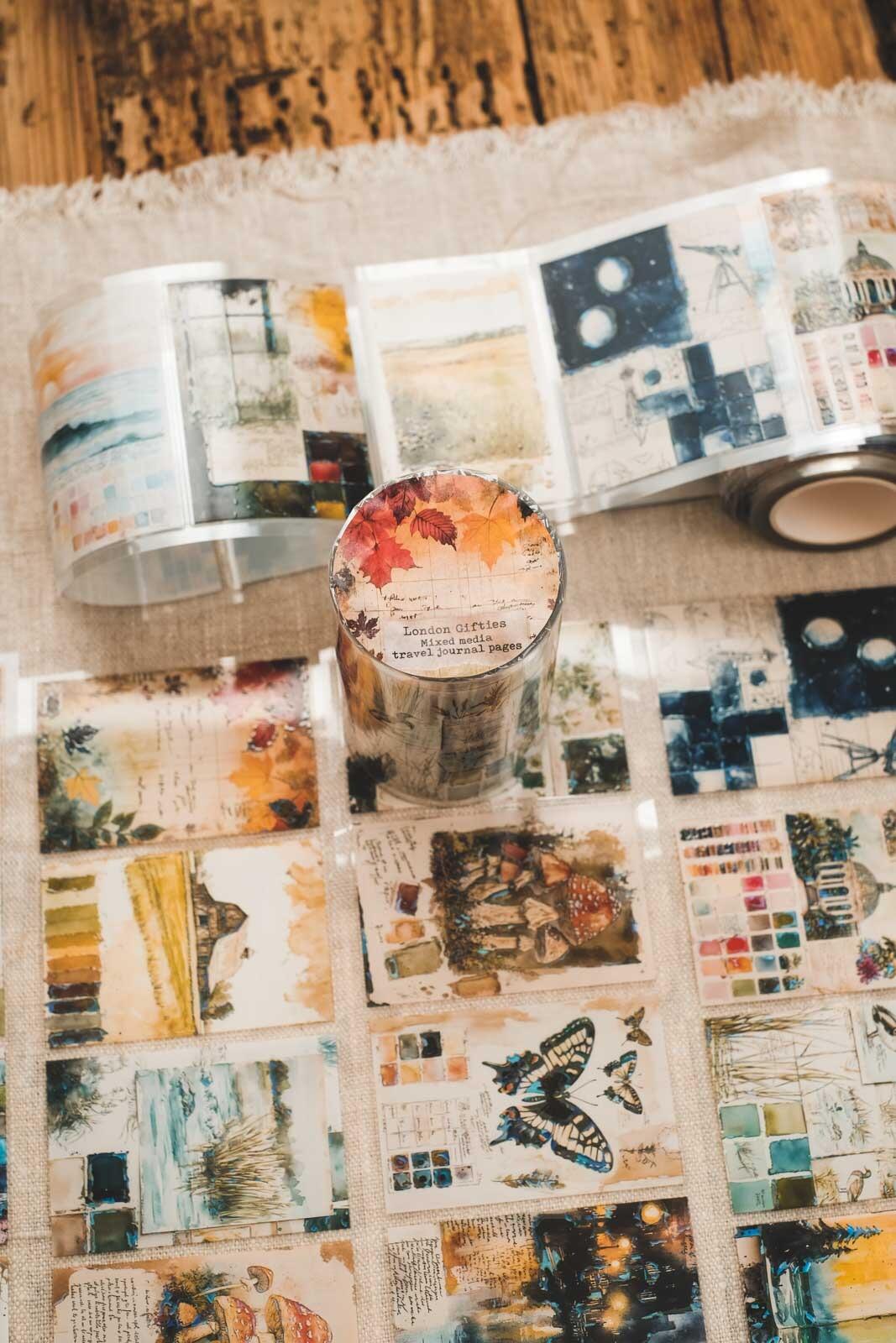 Mixed Media Travel Journal Pages 8cm Wide Holographic Kiss-Cut 3D Gloss PET Tape — image 16