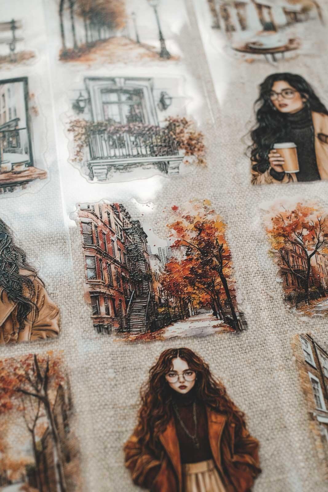 Moody Urban Autumn Vibes 6cm Wide Kiss Cut Ink PET Tape — image 12