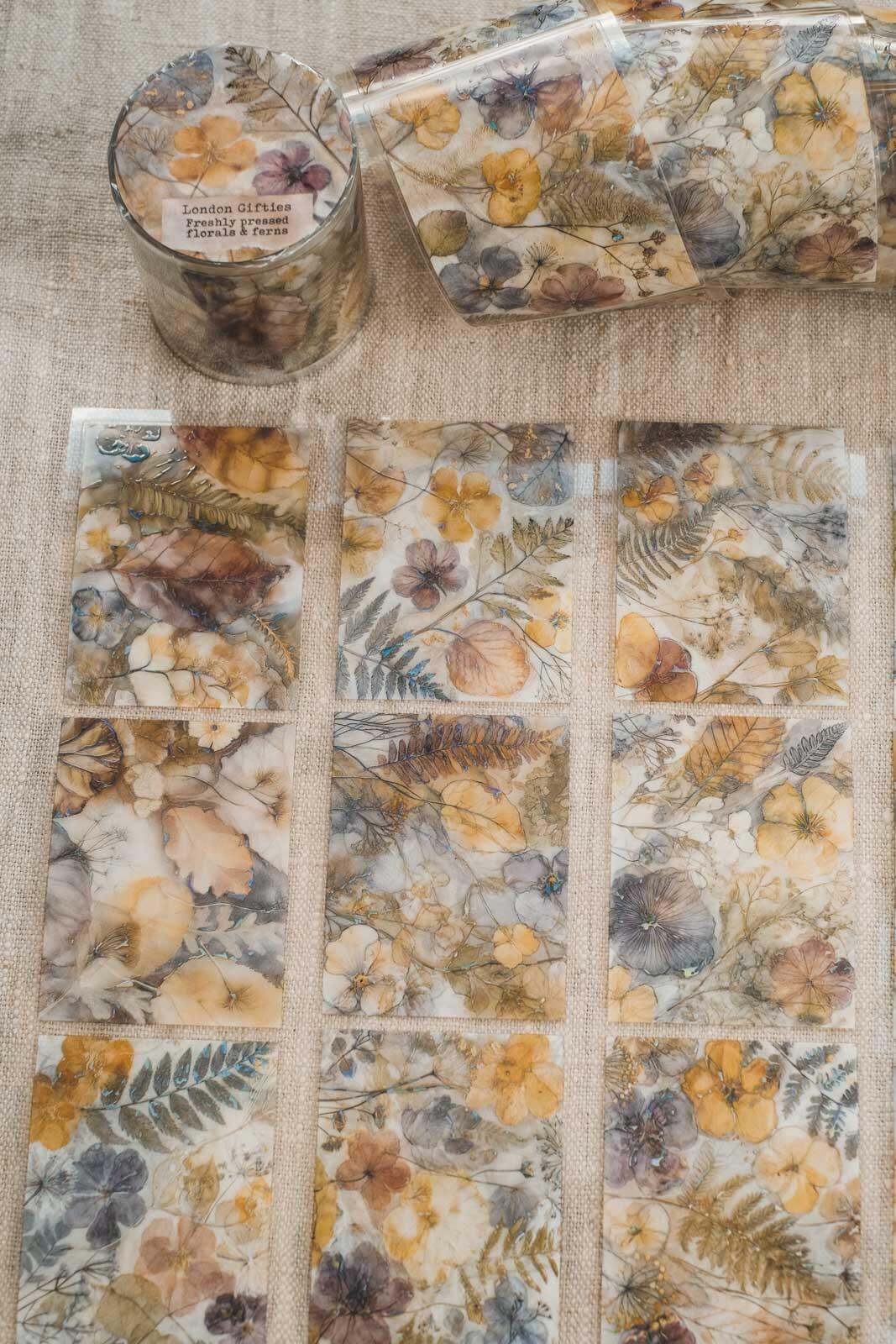 Freshly Pressed Florals & Ferns 6cm Wide Holographic Kiss-Cut 3D Gloss PET Tape — image 3