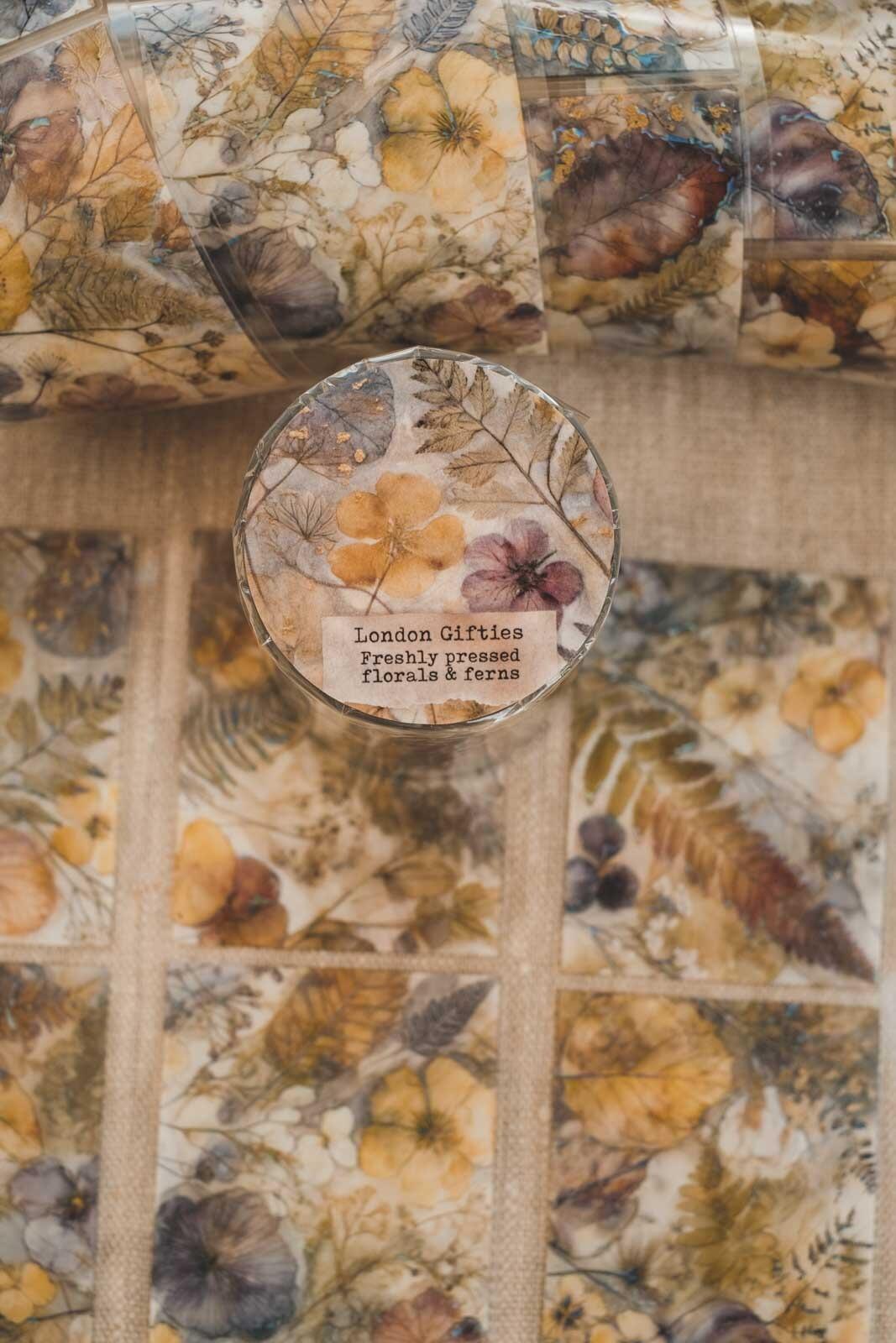 Freshly Pressed Florals & Ferns 6cm Wide Holographic Kiss-Cut 3D Gloss PET Tape — image 12