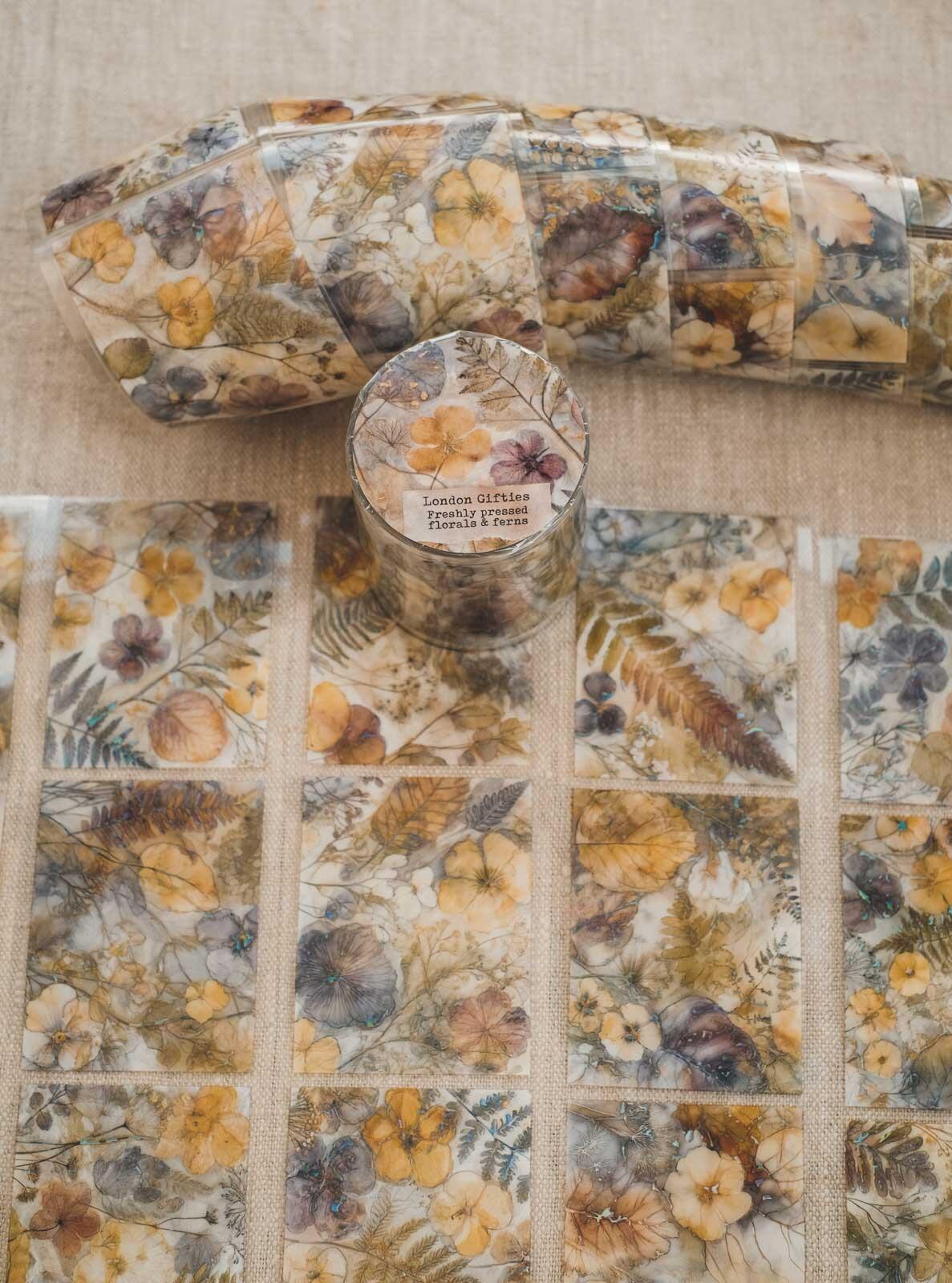 Freshly Pressed Florals & Ferns 6cm Wide Holographic Kiss-Cut 3D Gloss PET Tape — image 13