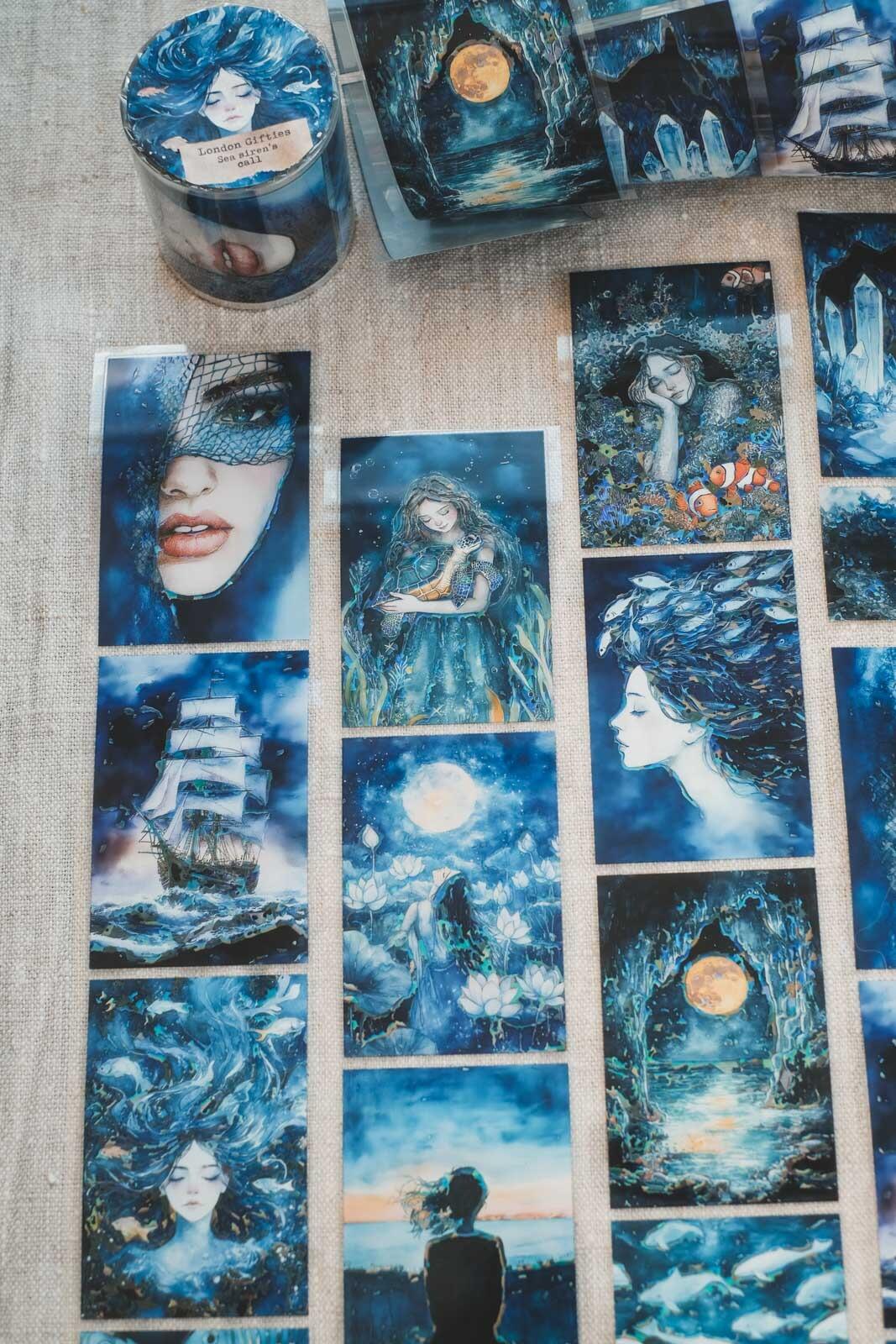 Sea Siren's Call 6cm Wide Holographic Kiss-Cut 3D Gloss PET Tape — image 3