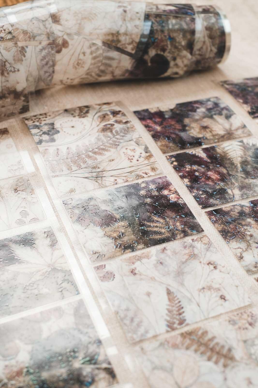 Pressed Autumnal Florals 8cm Wide Holographic Kiss-Cut 3D Gloss PET Tape — image 9
