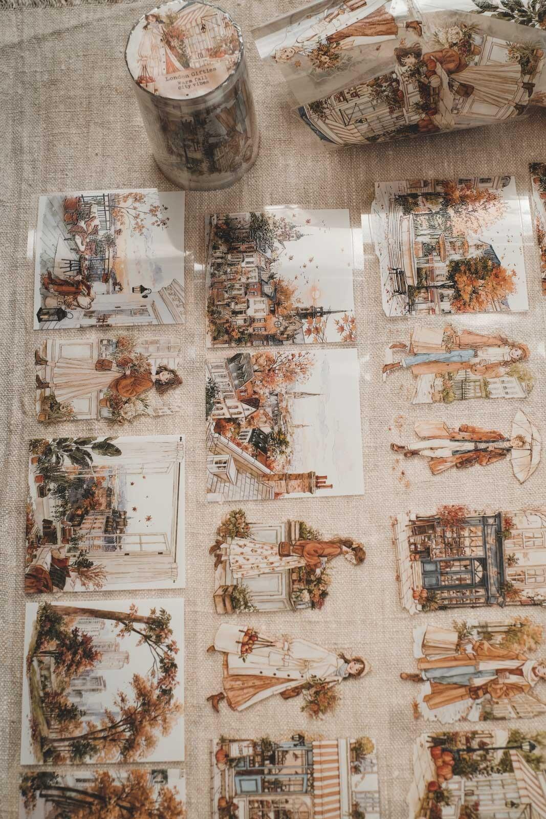 Warm Fall City Vibes 8cm Wide Kiss Cut Ink PET Tape — image 4