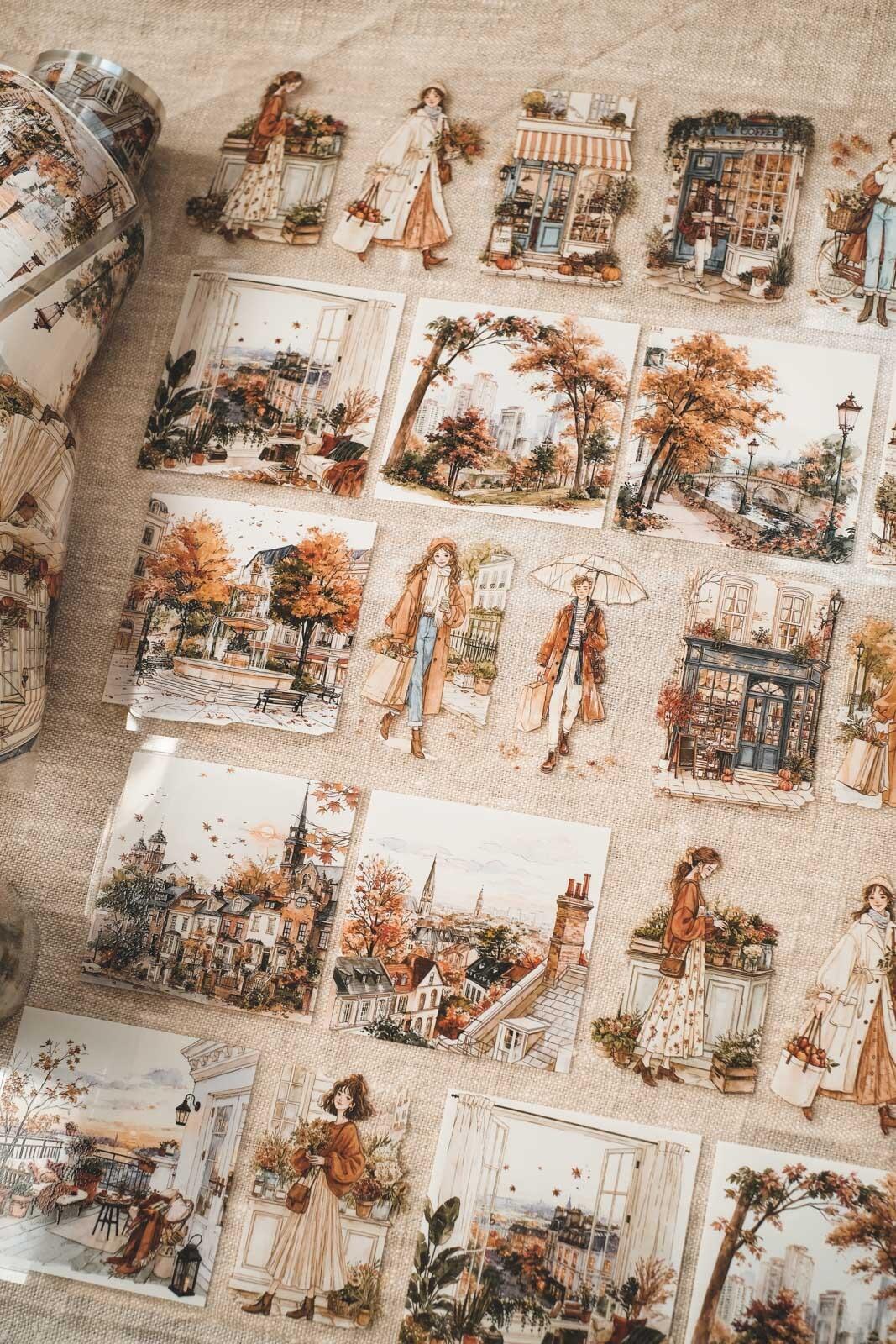 Warm Fall City Vibes 8cm Wide Kiss Cut Ink PET Tape — image 8