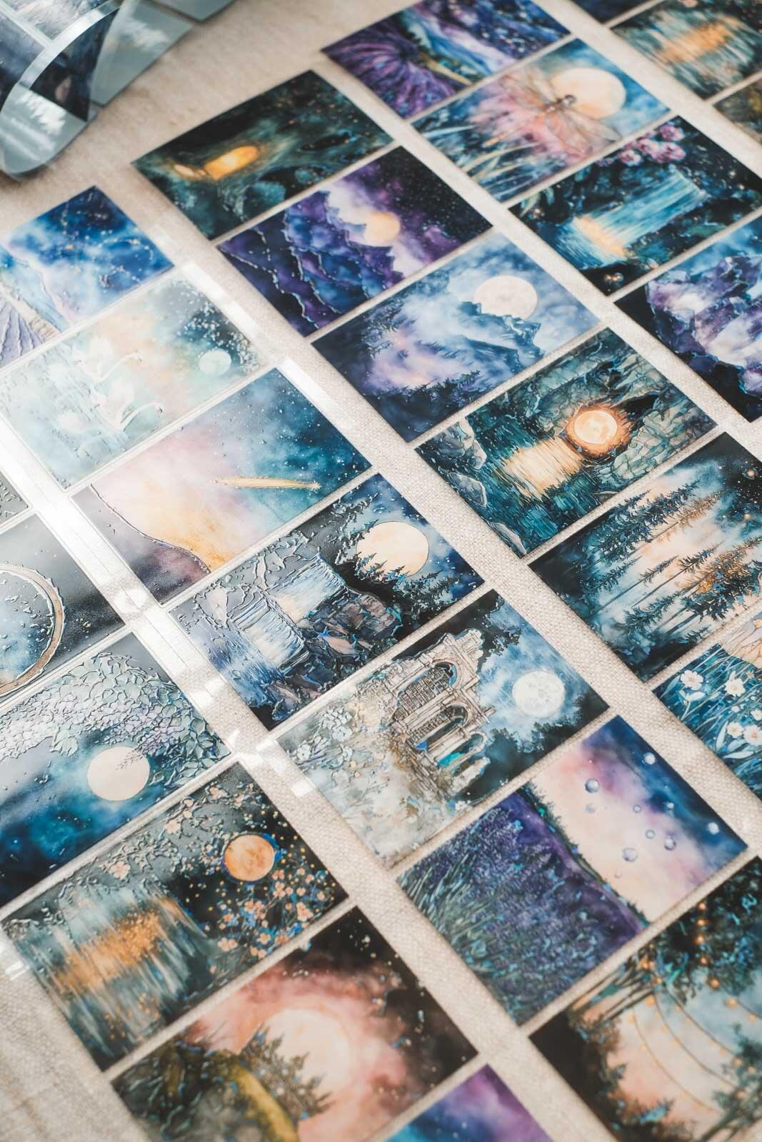 Magical Moonlit Forest Tales 8cm Wide Holographic Kiss-Cut 3D Gloss PET Tape — image 8