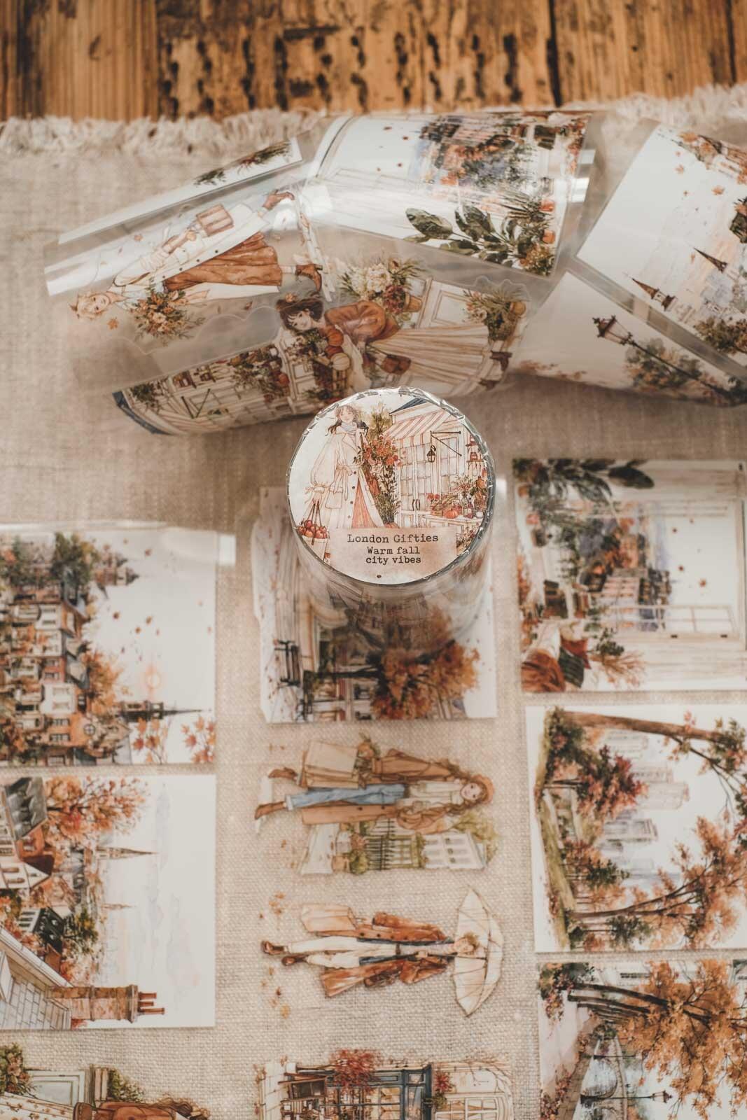Warm Fall City Vibes 8cm Wide Kiss Cut Ink PET Tape — image 15