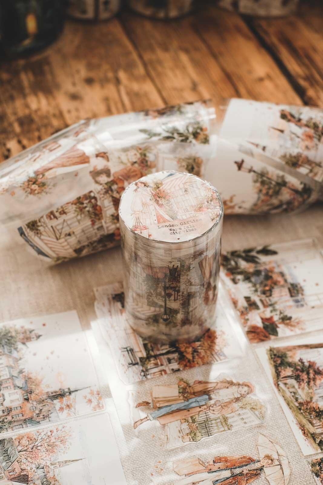 Warm Fall City Vibes 8cm Wide Kiss Cut Ink PET Tape — image 17