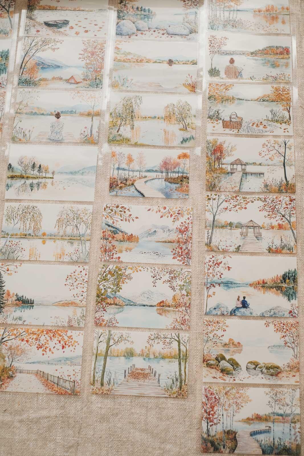 Autumn at the Quiet Lake 8cm Wide Kiss Cut Ink PET Tape — image 5