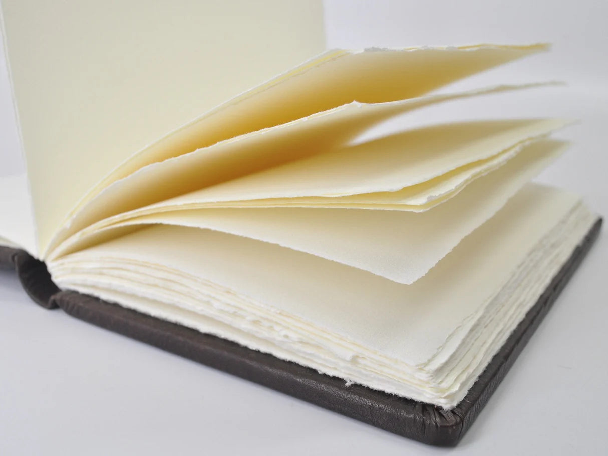 Soft Leather Medieval Journal with Cotton ‘Amalfi’ Handmade Paper