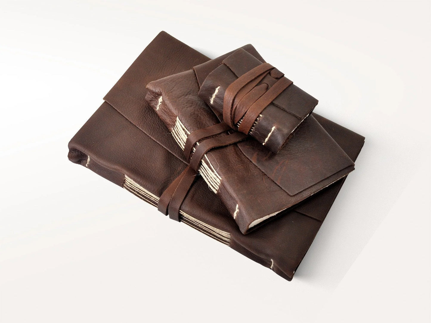 Soft Leather Medieval Journal with Cotton ‘Amalfi’ Handmade Paper