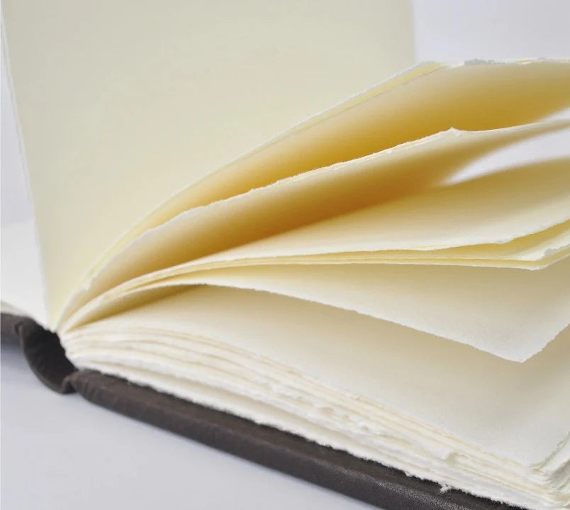 Soft Leather Medieval Journal with Cotton ‘Amalfi’ Handmade Paper