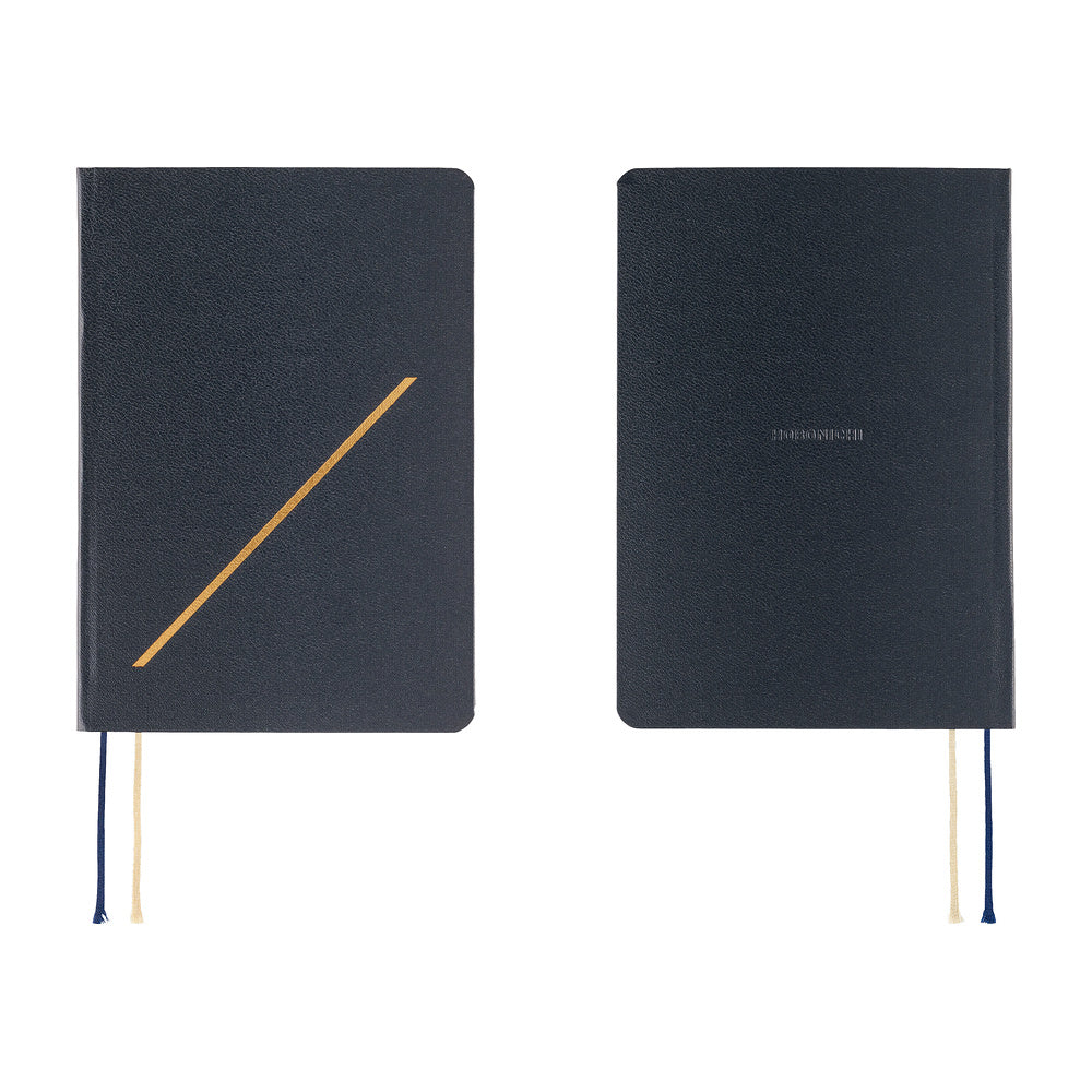Dark navy cloth and gold foil cover on Hobonichi HON 2027
