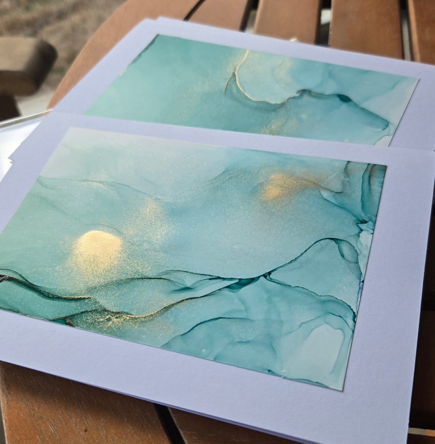 Alcohol Ink Blank Greeting Card