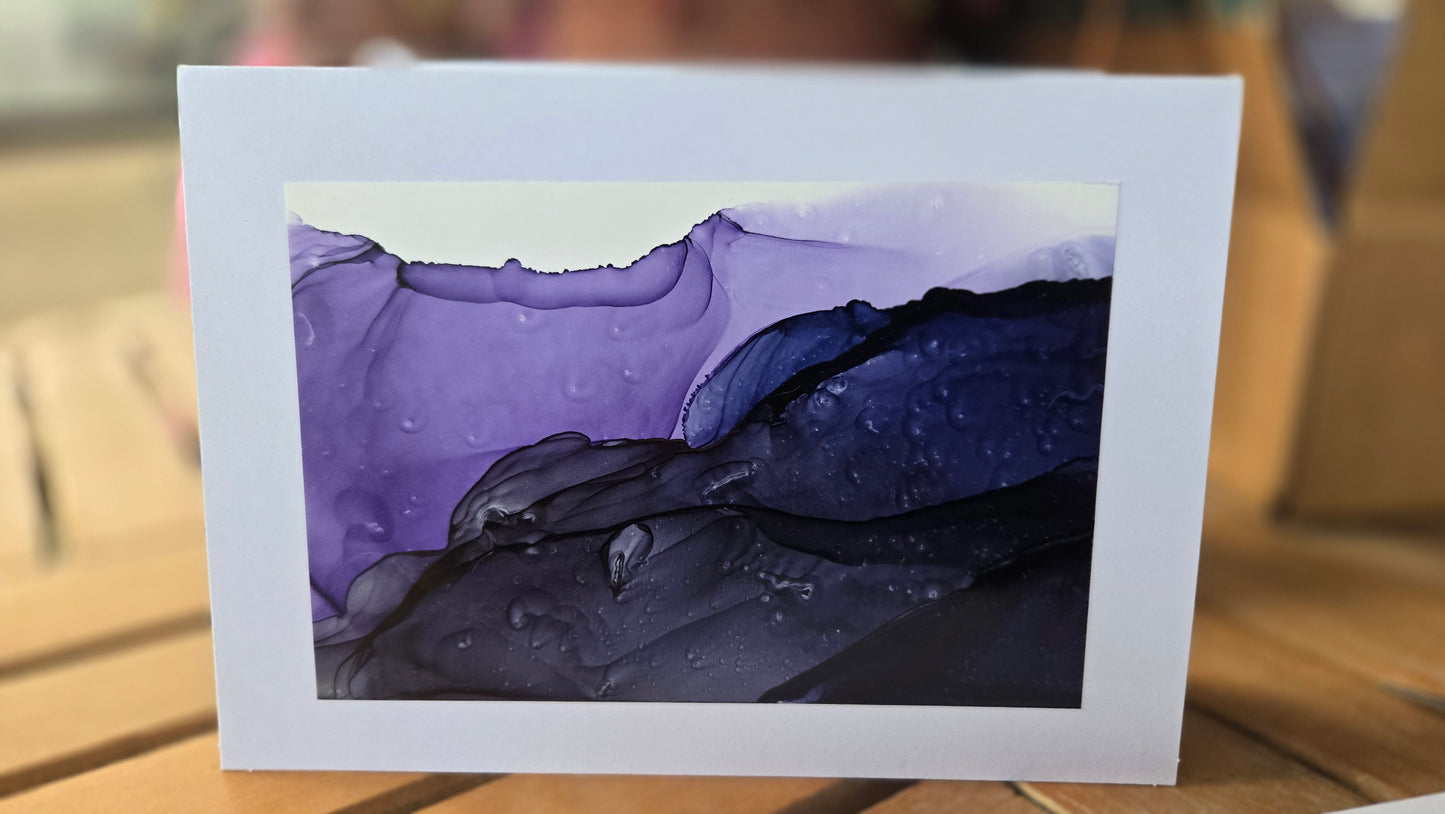 Alcohol Ink Blank Greeting Card