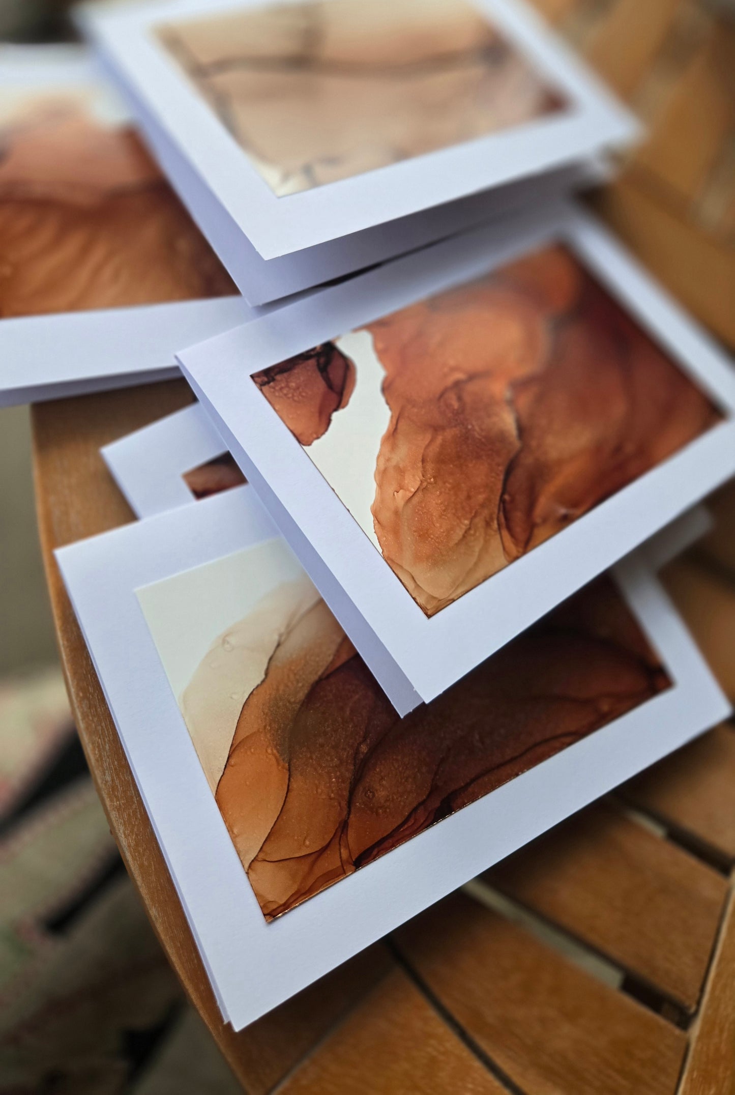 Alcohol Ink Blank Greeting Card