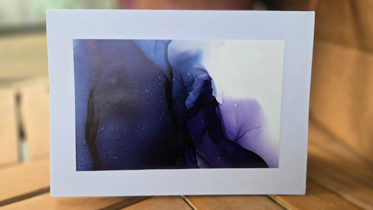 Alcohol Ink Blank Greeting Card