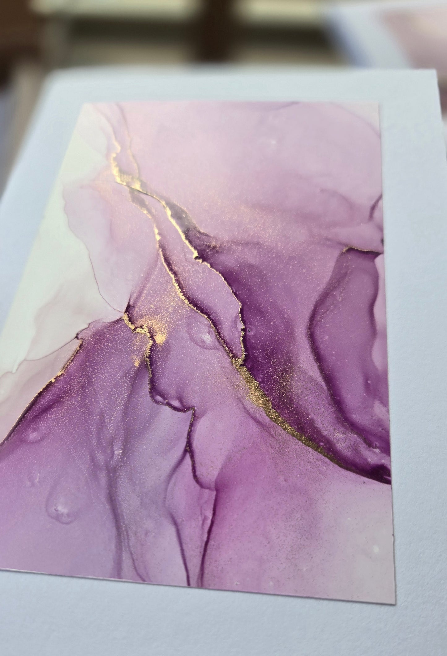 Alcohol Ink Blank Greeting Card