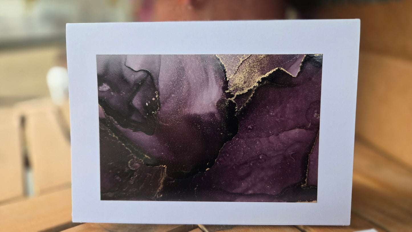 Alcohol Ink Blank Greeting Card