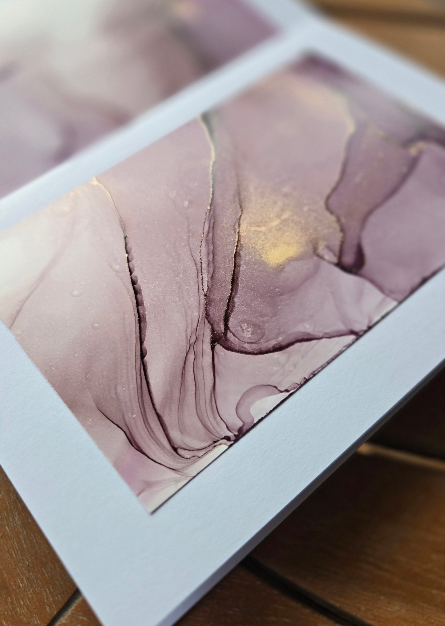 Alcohol Ink Blank Greeting Card