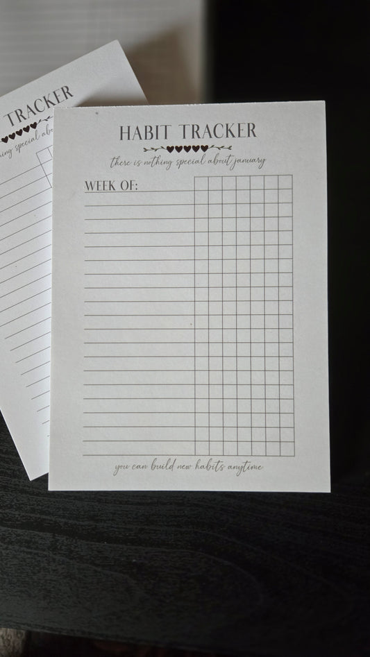 Habit Tracker Notepad