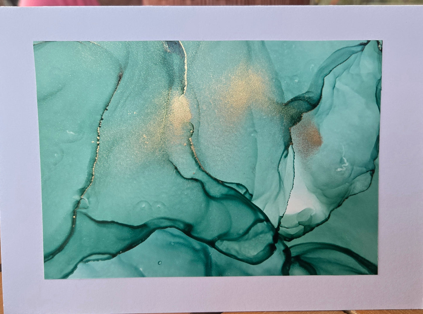 Alcohol Ink Blank Greeting Card